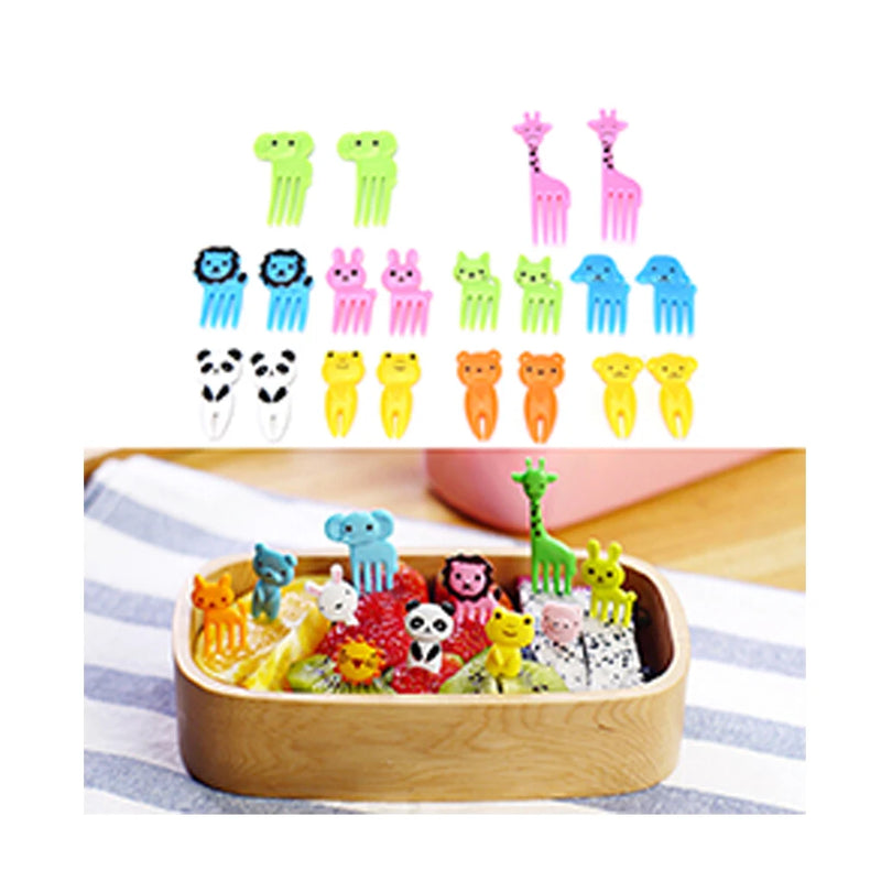 10pcs/set Kids Cute Fork Cutlery Baby Food Feeding Tableware Toddler Dinnerware Portable Utensil  Infant Tableware Children Food