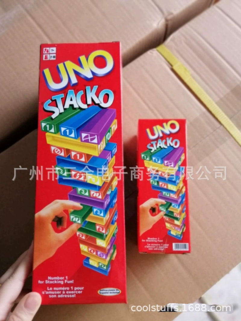 Uno Stacko Laminated Plastic Version UNO You Nuo Jenga Uno Jenga Uno Stacko