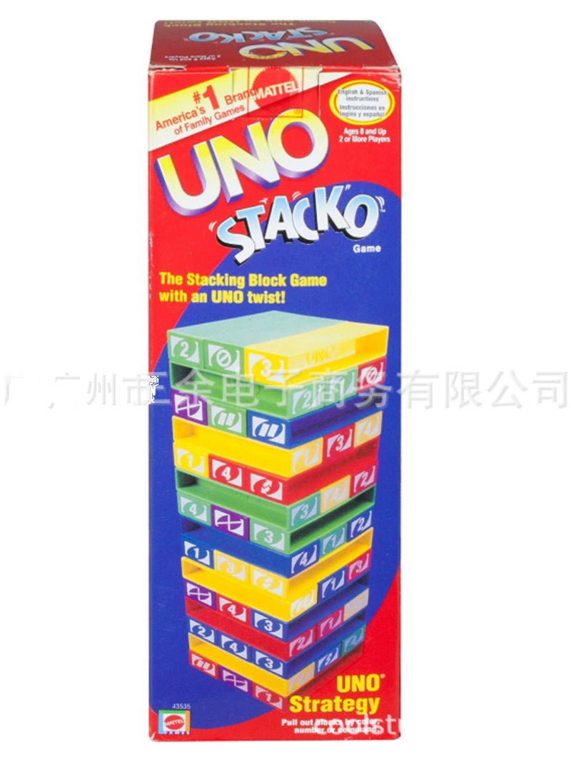 Uno Stacko Laminated Plastic Version UNO You Nuo Jenga Uno Jenga Uno Stacko